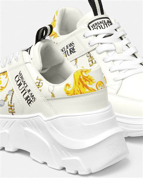 versace scarpe bianche|Sneaker Speedtrack Chain Couture Bianco,Stampa .